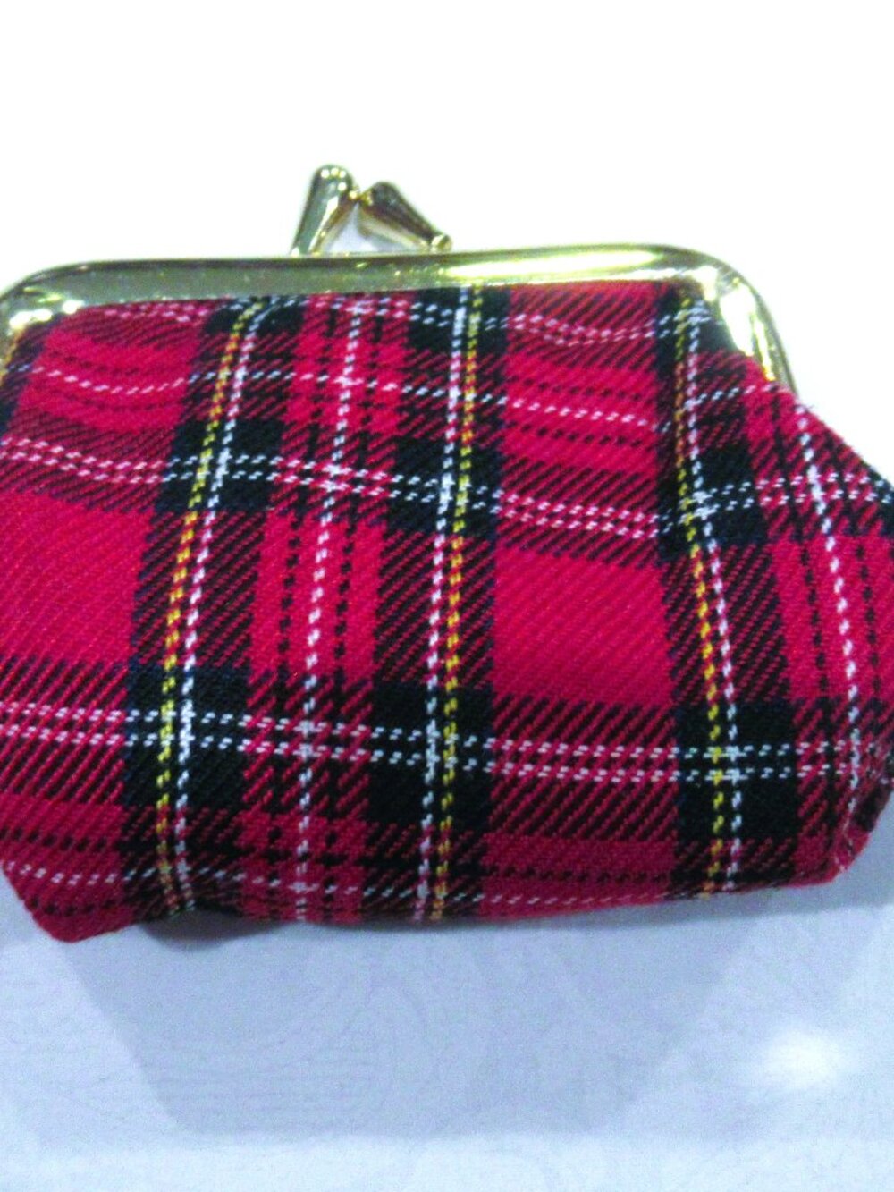 Royal Stewart red plaid coin wallet, 3 inches wide